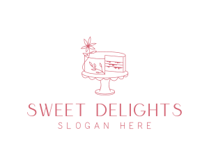 Floral Cake Baking logo design