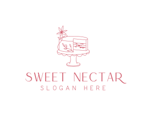 Floral Cake Baking logo design