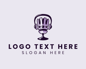Microphone - Podcast Studio Microphone logo design