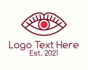 Fortune Teller - Lip Eye Monoline logo design