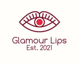 Lip Eye Monoline logo design