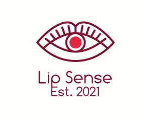 Lip Eye Monoline logo design