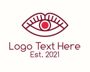 Mouth - Lip Eye Monoline logo design