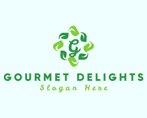 Organic Vegan Cafeteria logo design