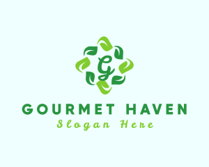 Organic Vegan Cafeteria logo design