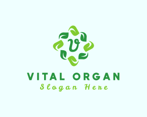 Organic Vegan Cafeteria logo design