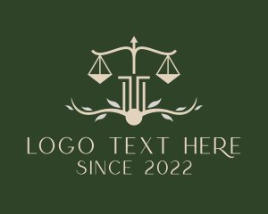 Court House - Environmental Justice Scale logo design