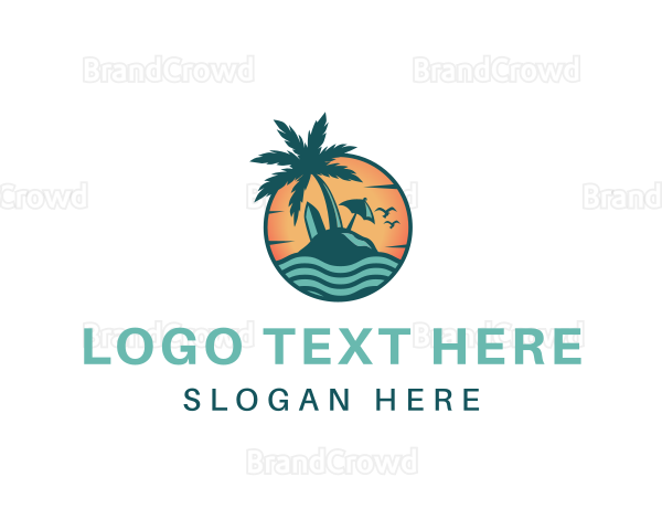 Tropical Beach Resort Logo