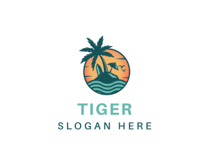 Tropical Beach Resort Logo