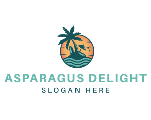 Tropical Beach Resort logo design