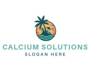 Tropical Beach Resort logo design