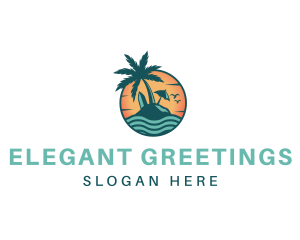 Tropical Beach Resort logo design