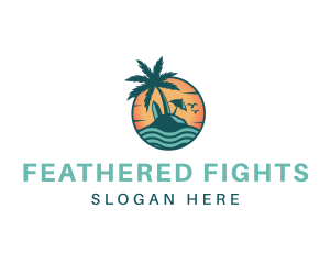 Tropical Beach Resort logo design