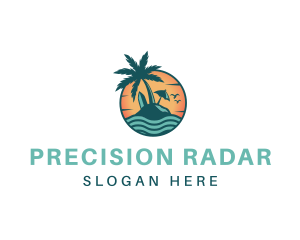 Tropical Beach Resort logo design