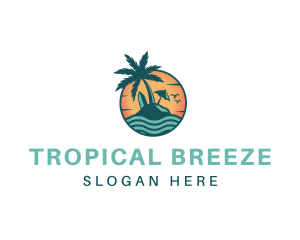 Tropical Beach Resort logo design