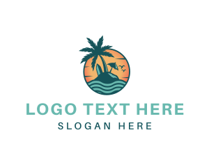 Tour - Tropical Beach Resort logo design