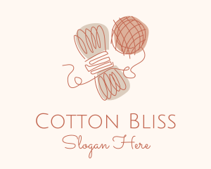 Cotton - Yarn Wool Ball logo design