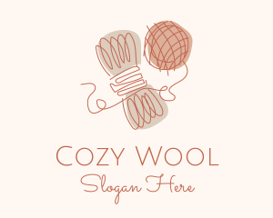 Yarn Wool Ball logo design