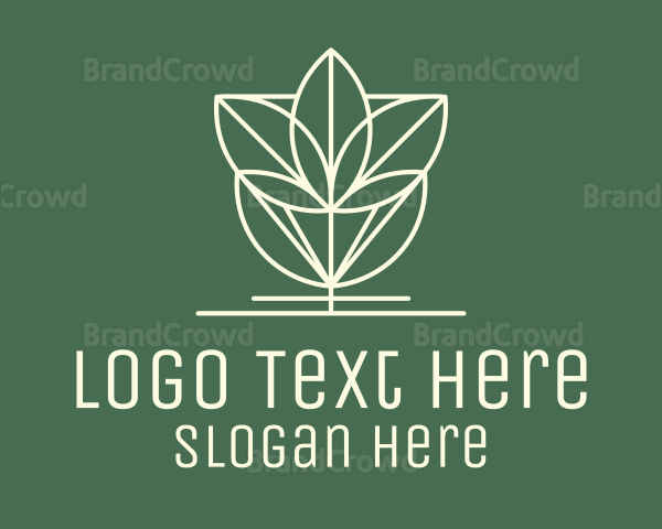Geometric Flower Plant Logo