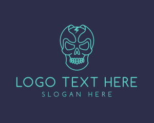 Cyber - Skull Flash Avatar logo design