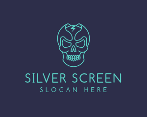 Game Streaming - Skull Flash Avatar logo design