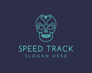 Telecom - Skull Flash Avatar logo design