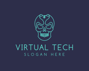 Online Gaming - Skull Flash Avatar logo design