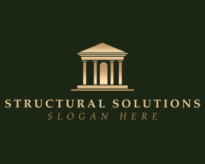 Structural - Pillar Structure Building logo design