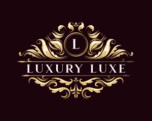 Floral Luxury Crest logo design