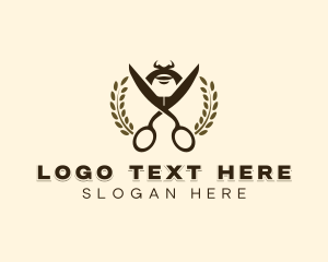 Metal Razor - Mustache Grooming Scissors logo design