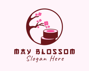 Cherry Blossom Sushi logo design