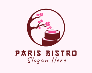 Cherry Blossom Sushi logo design