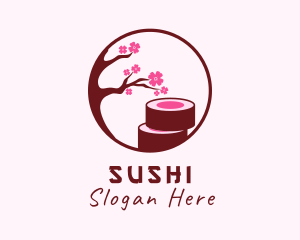 Cherry Blossom Sushi logo design