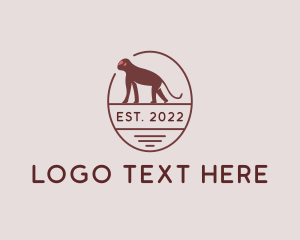 Zoo - Wild Monkey Emblem logo design