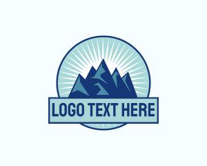 Trekking - Peak Mountain Adventure logo design