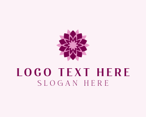 Beauty Salon - Blooming Lotus Flower logo design