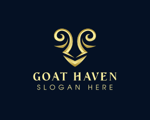 Goat - Goat Horn Ram logo design