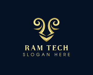 Goat Horn Ram logo design