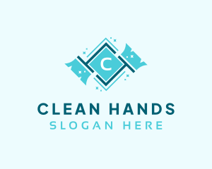 Sanitizers - Housekeeper Broom Cleaner logo design