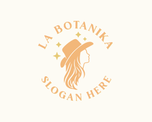 Saloon Cowgirl Hat Logo