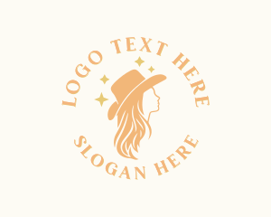 Cowboy Hat - Saloon Cowgirl Hat logo design