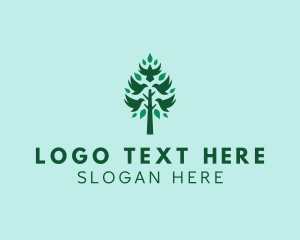 Yoga - Tree Leaf Bird Wellness logo design
