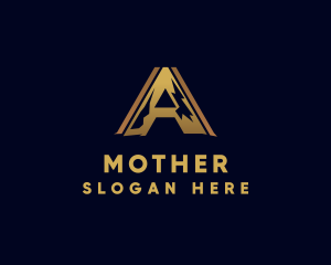 Adventure - Modern Mountain Letter A logo design