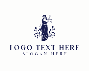 Notary - Liberty Woman Justice Scale logo design