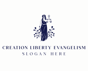 Liberty Woman Justice Scale logo design