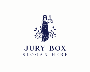 Jury - Liberty Woman Justice Scale logo design