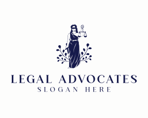 Liberty Woman Justice Scale logo design