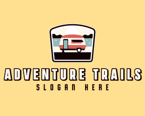 Camper Van Adventure Trip logo design