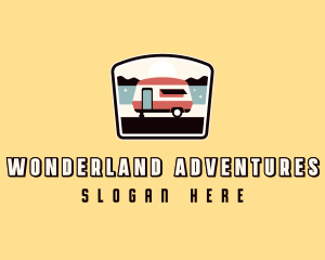 Camper Van Adventure Trip logo design