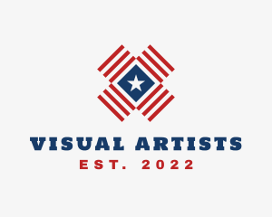 Veteran - American Star Stripes logo design